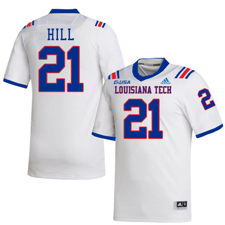 Zheric Hill Louisiana Tech Jersey,LA Tech Bulldogs Football Jerseys,Uniforms,Gears-White